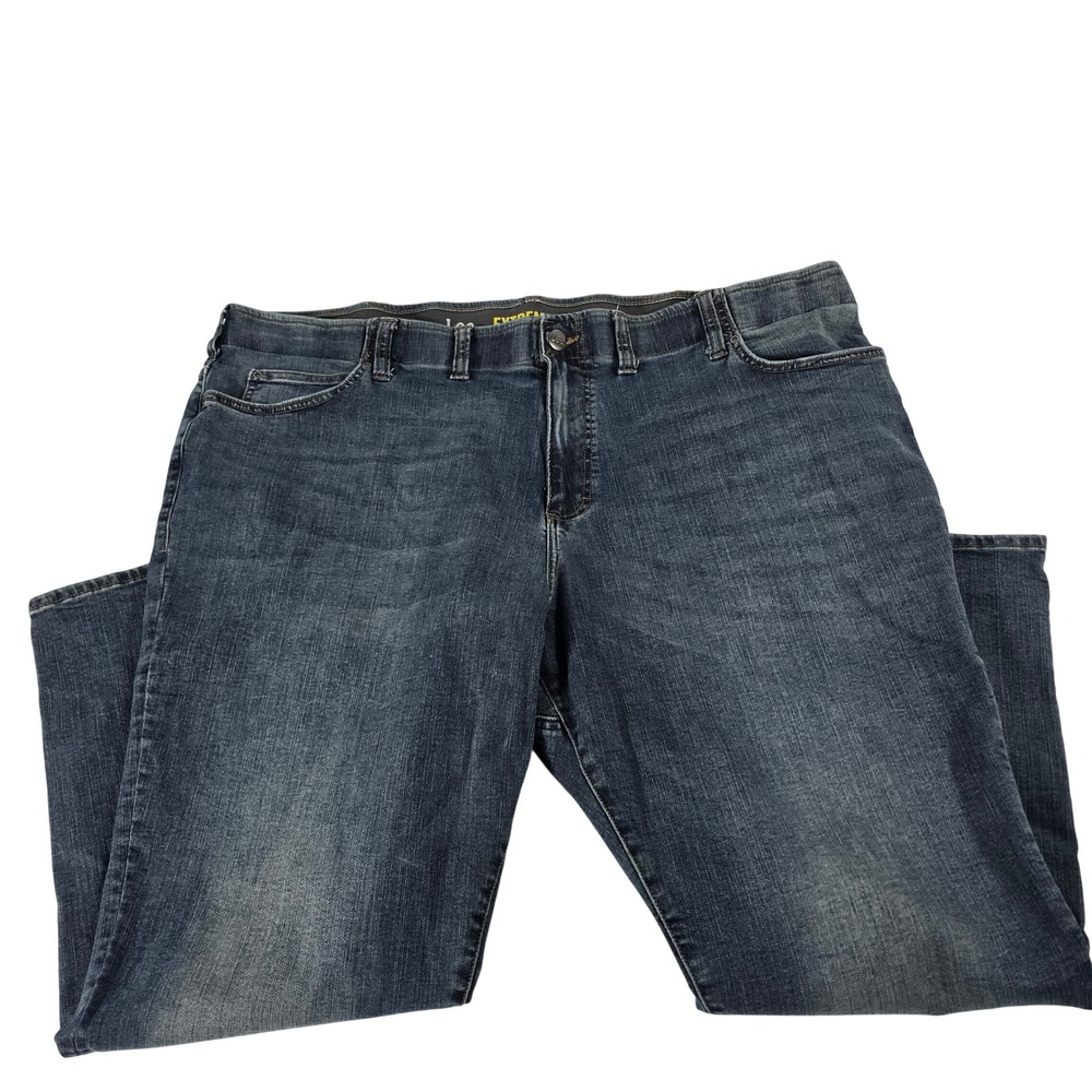 Lee Extreme Motion Mens 50x30 Straight Fit Tapered Leg Blue Denim Jeans 2105037